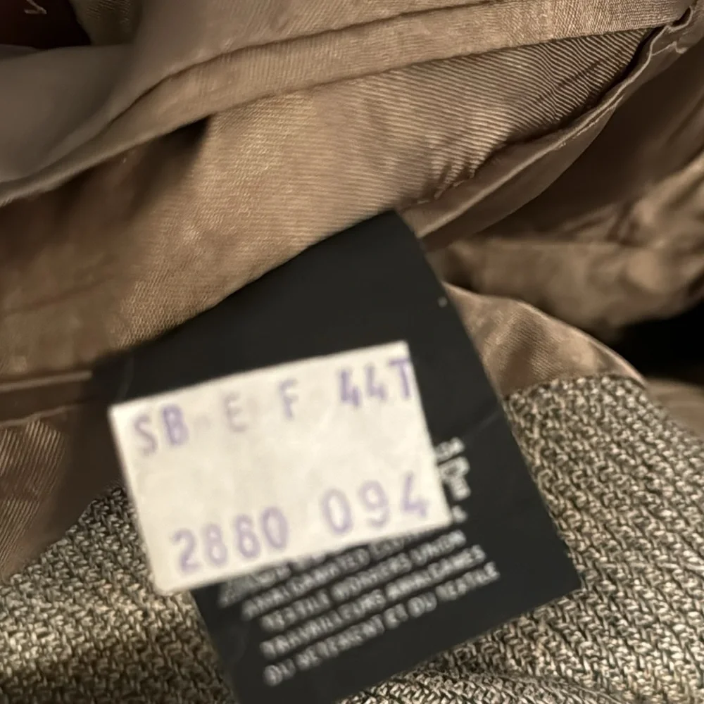 Nordstrom Classics Canvas Tailoring wool‎ / silk blend tan plaid sports coat 44T